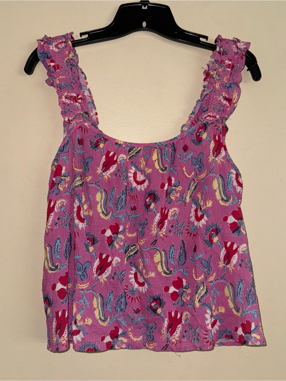 XIRENA Dev Top Pink Multi Floral Cotton Tank Size S NEW!